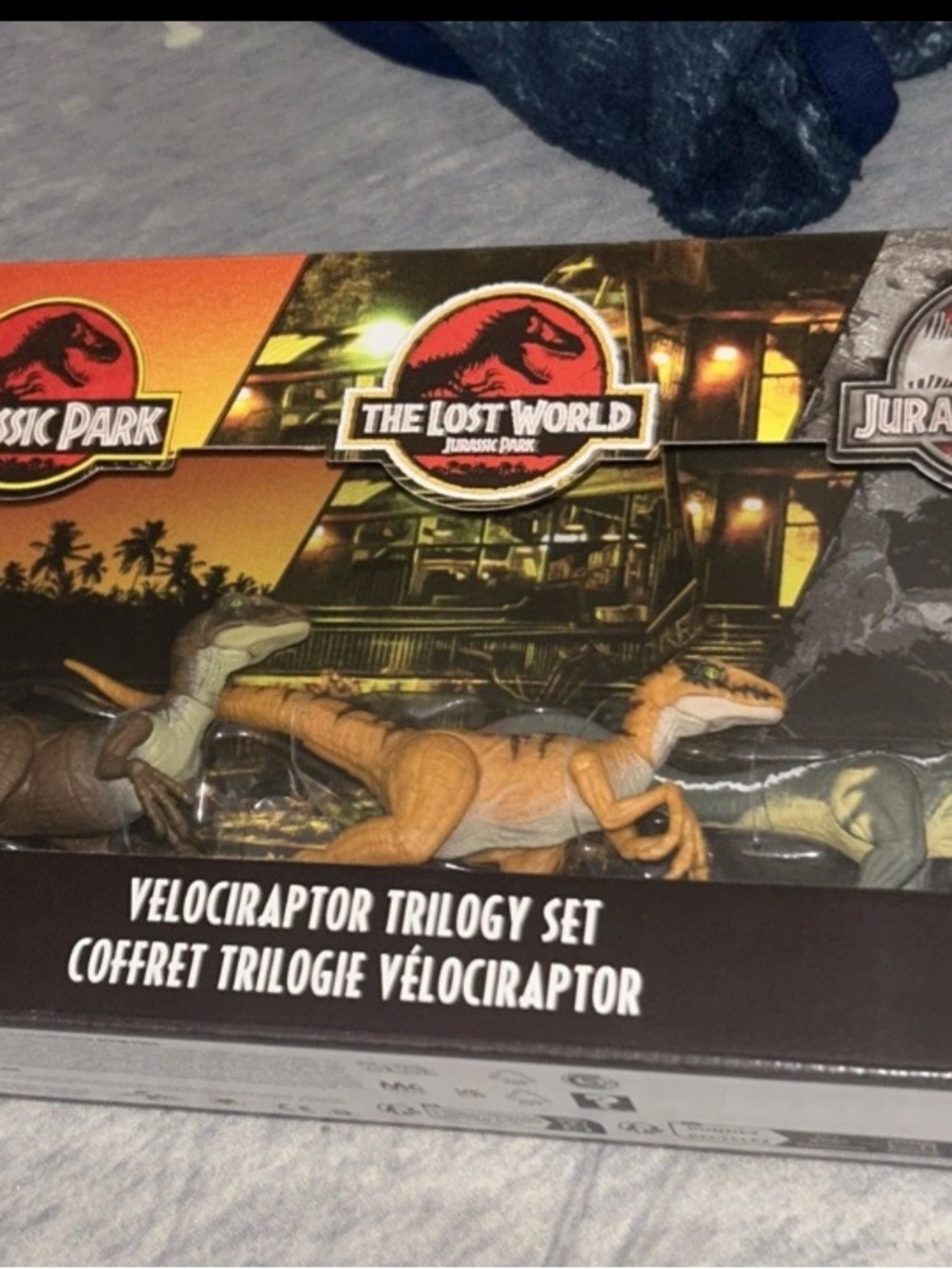 Mattel Jurassic World Jurassic Park I II III Velociraptor Trilogy Set JHG39 🆕